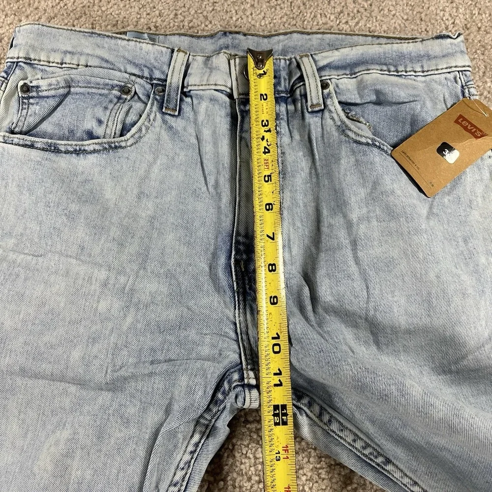 Levis 512 Slim Taper Jeans Mens 34x32 FIT 34x31 ACID Wash DISTRESSED VTG NWT